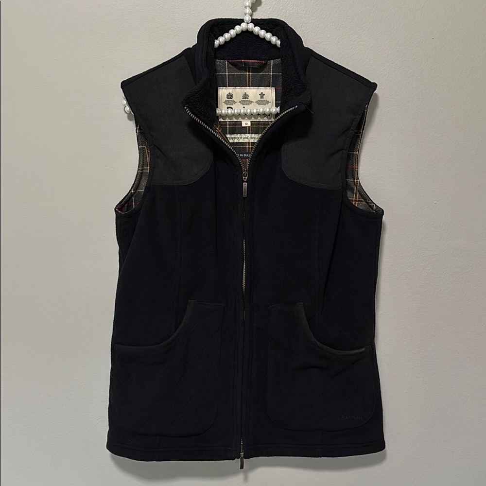 Barbour Black Fleece Vest
